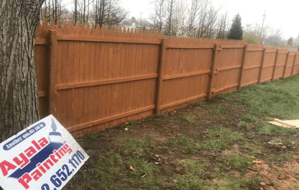 After Staining of Wood Fence — Wilmington, DE — Ayala Painting