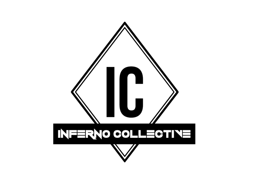 A logo for inferno collective is shown on a white background