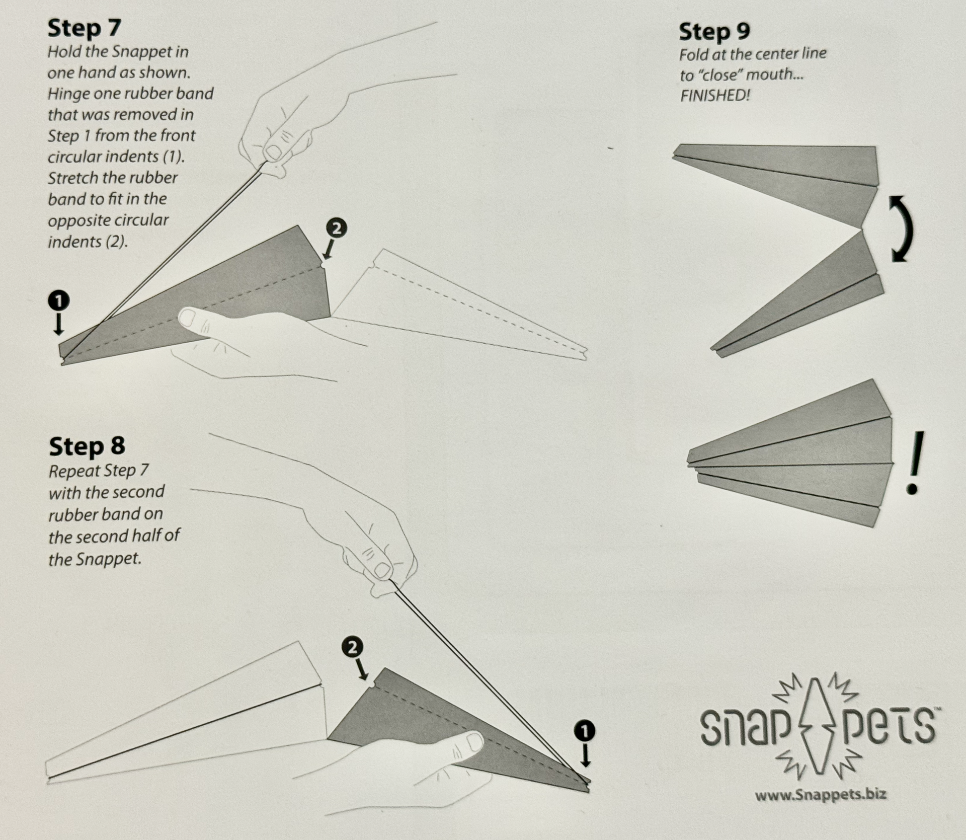 Steps 7, 8 and 9 for Snappets