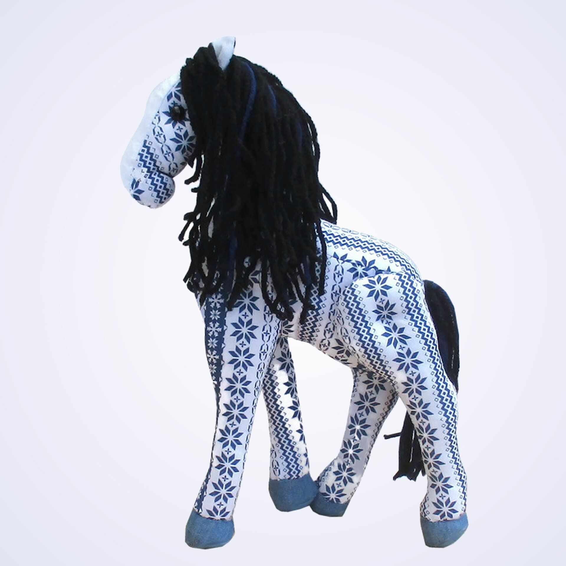 Fabric soft toy horse