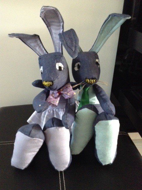 Raggedy rabbits by Susan