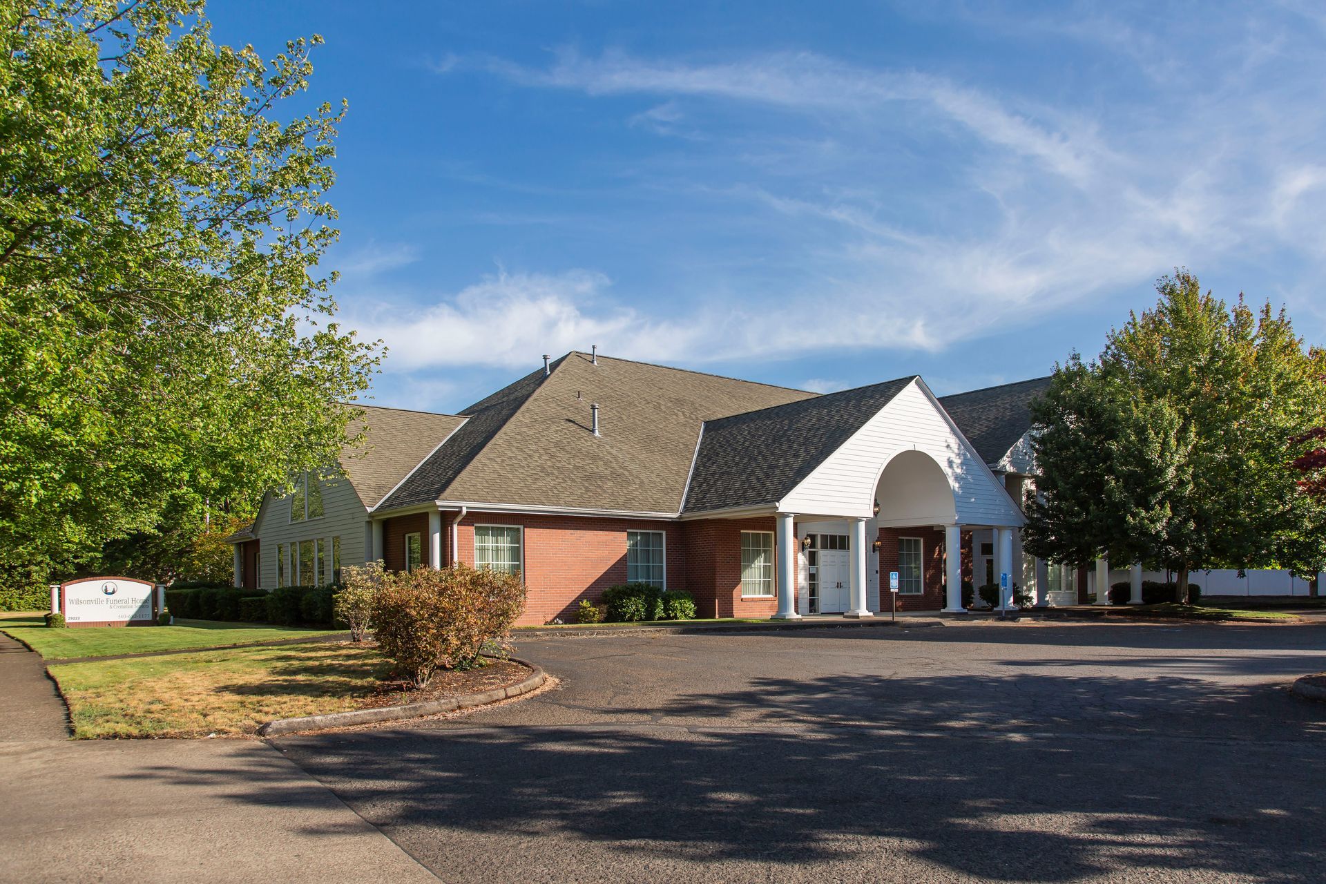 Exterior image of Wilsonville Funeral Home.