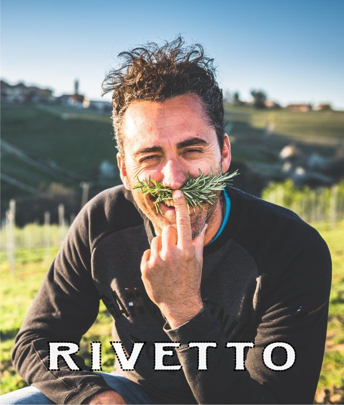Enrico Rivetto with a sage moustache in vineyard