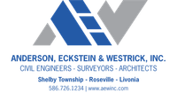 Logo for Anderson, Eckstein & Westrick, Inc. featuring the letters A and W, company name, services, locations, and phone.