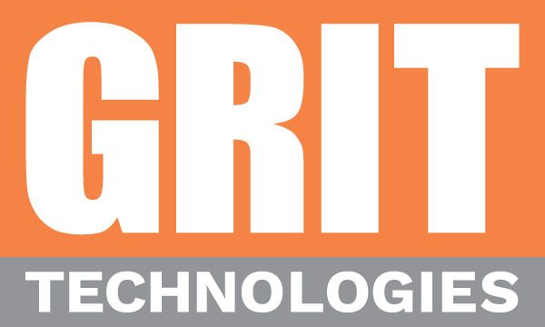 The logo features the word "GRIT" in white on an orange background, with "TECHNOLOGIES" in white on a grey bar below.