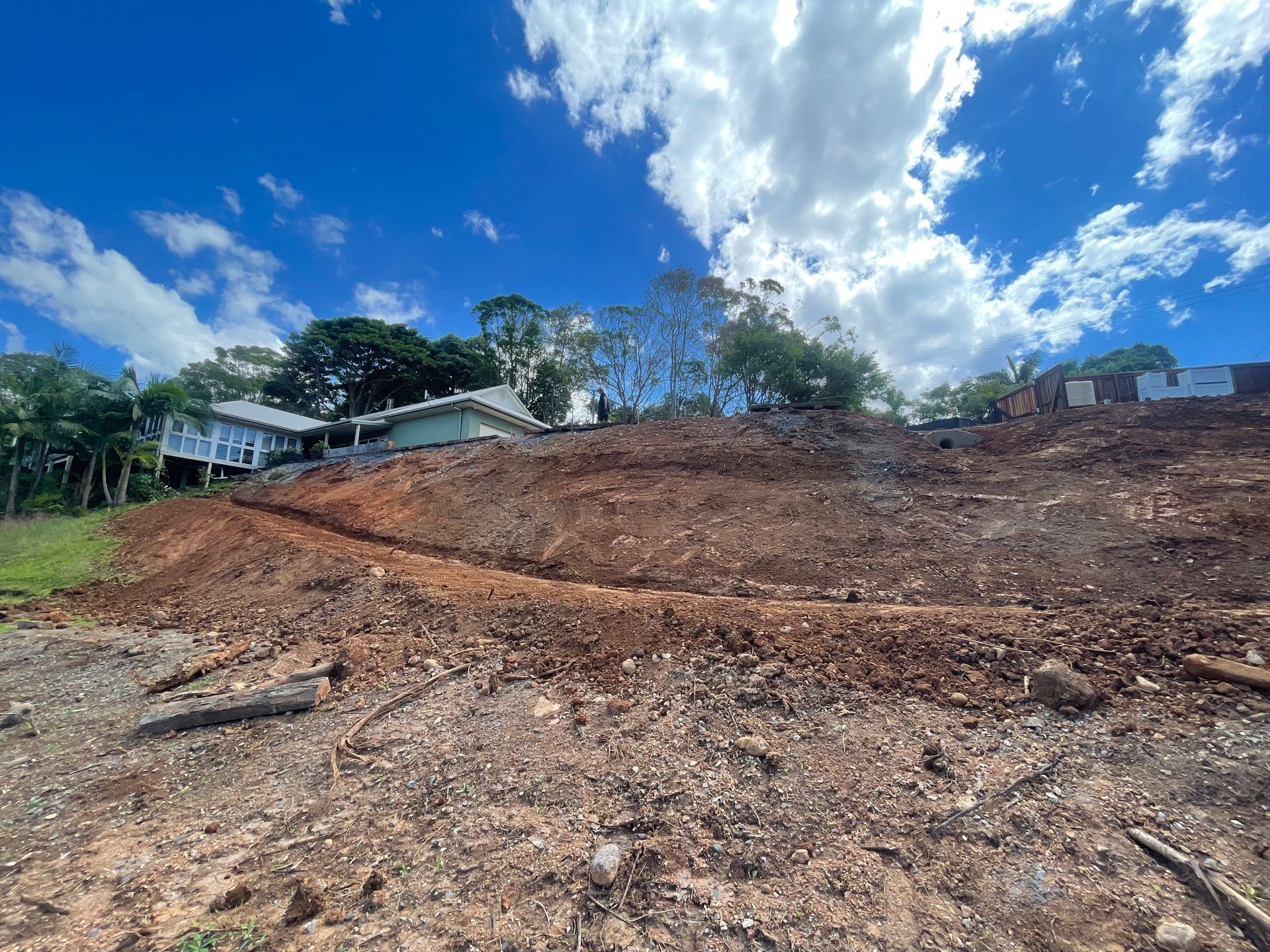 Earthmoving On A Hill — East Point Earthmoving in Byron Bay, NSW