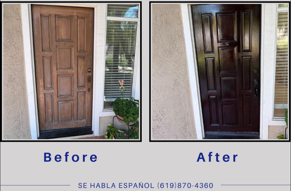 exterior door staining painting services