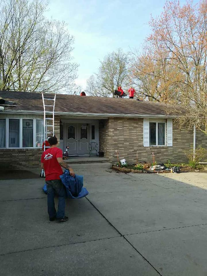 Men Installing Roof — Warren, OH — Brothers Roofing & Siding