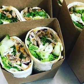 packaged wraps filled with salad