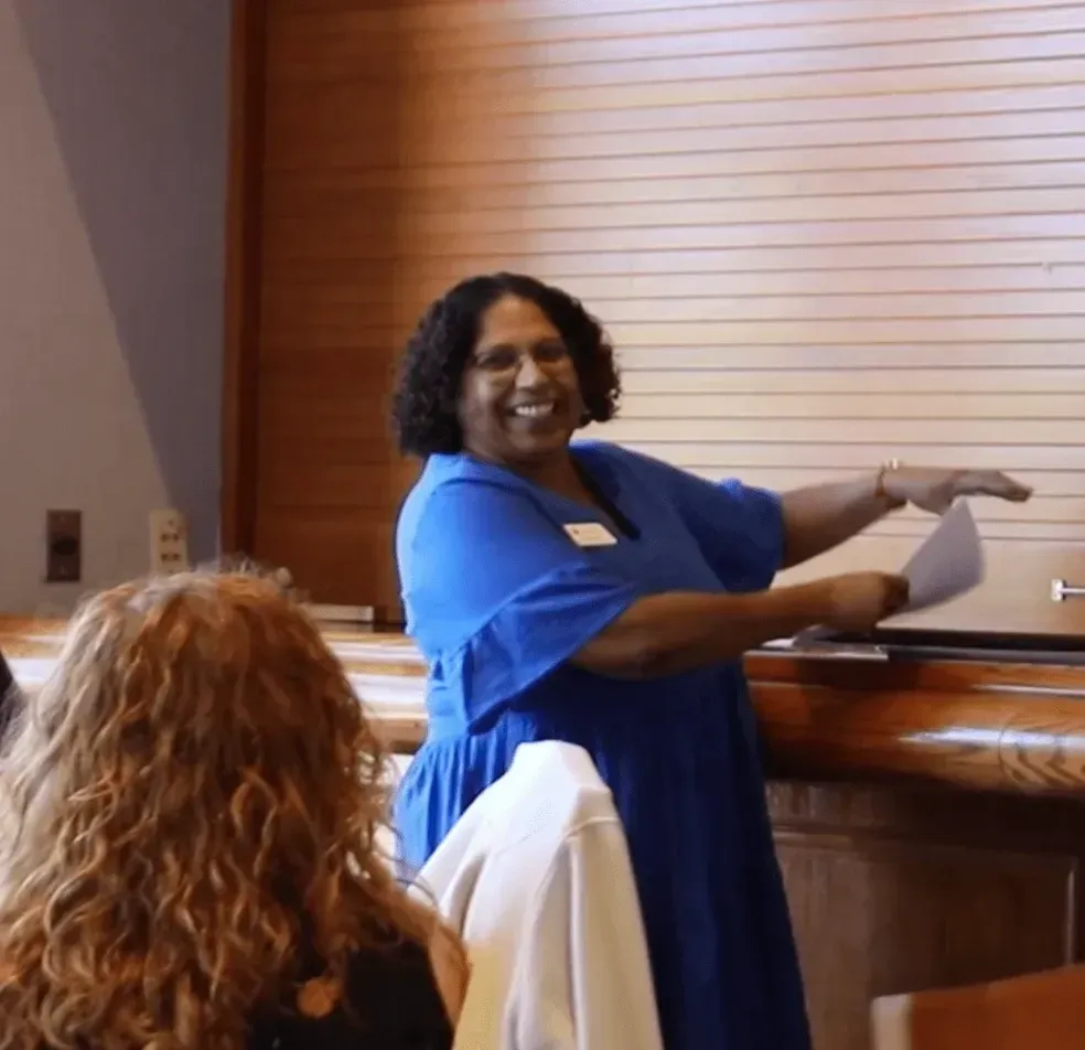 Irene sharing her expertise on senior care