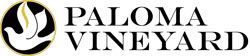 A logo for paloma vineyard with a dove on it.