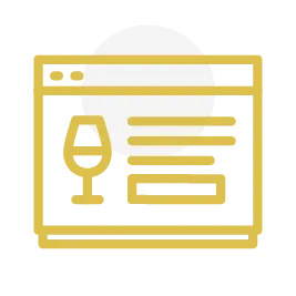 Artistic winery building icon representing Paloma Vineyard’s welcoming spirit and premium estate offerings.