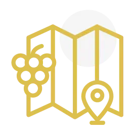 Hand-drawn vineyard map icon symbolizing Paloma Vineyard’s picturesque location and estate vineyard layout.