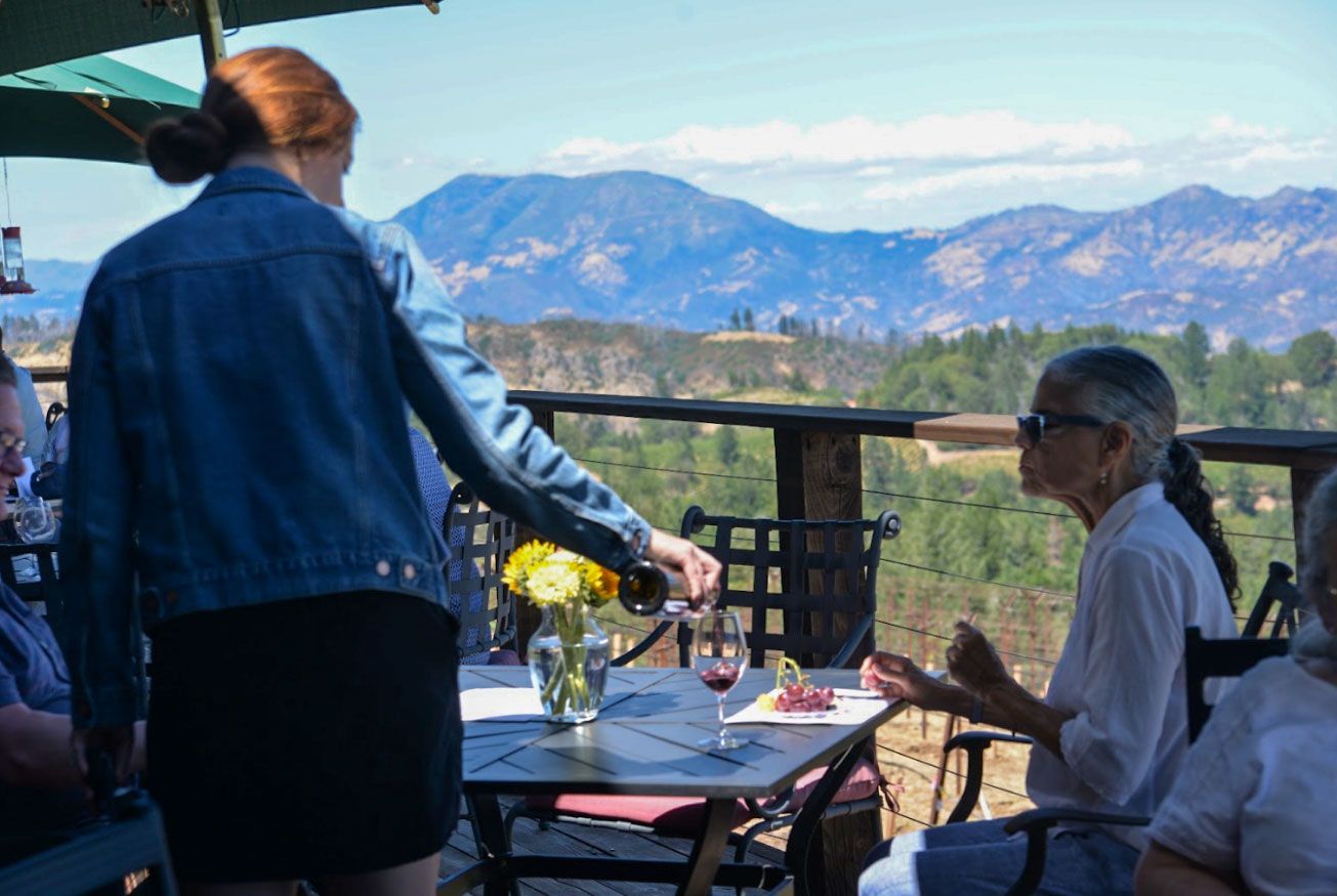 serving wine at Paloma