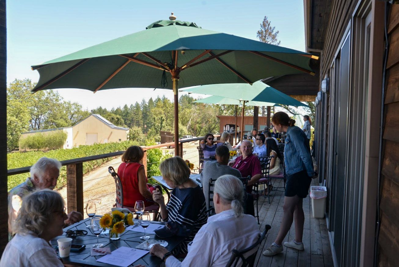 group of people wine tasting