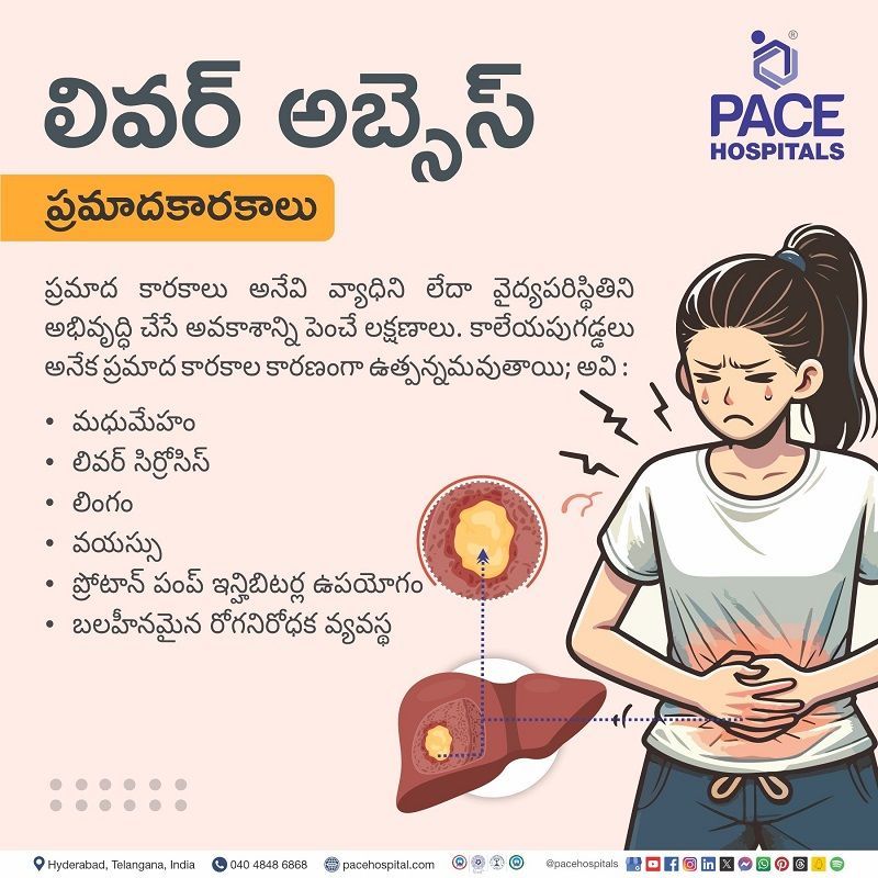 Risk factor of liver abscess in Telugu | liver abscess risk factor in Telugu