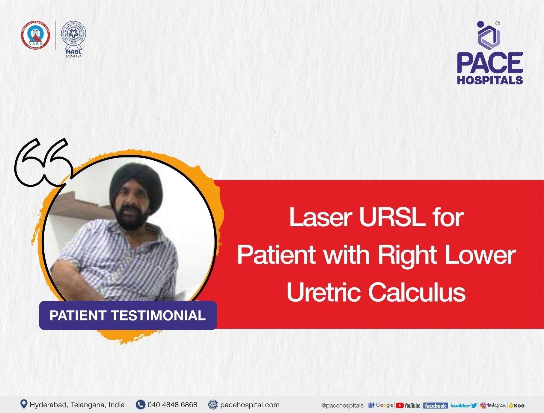 Laser URSL for Patient with Right Lower Uretric Calculus