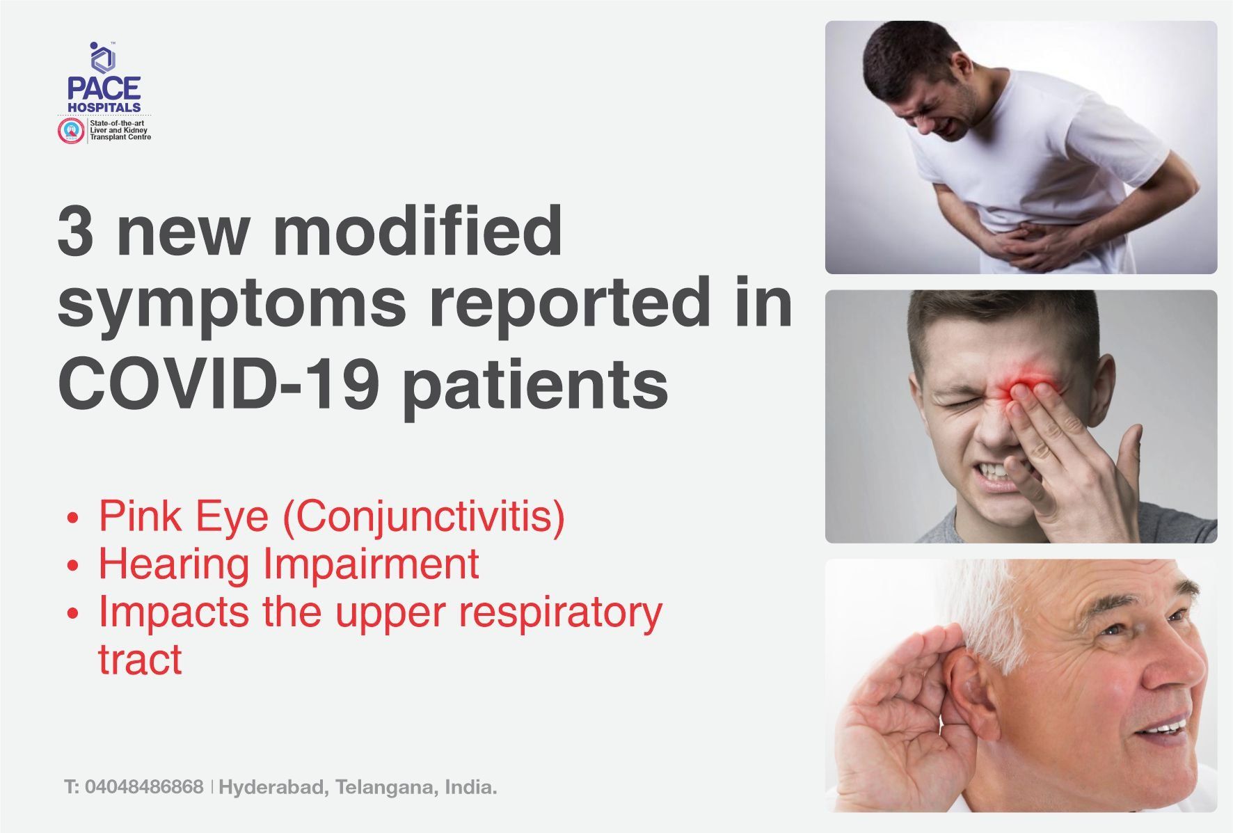 3 new modified symptoms reported in COVID-19 patients - Pace Hospitals