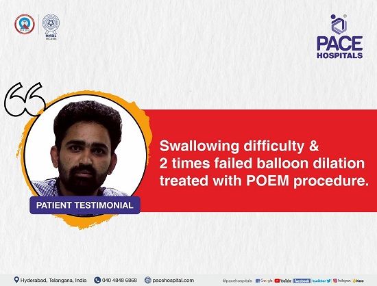 Patient Testimonial - POEM Surgery for Achalasia Cardia, Swallowing Difficulty & Choking Episodes | big hospitals in hyderabad