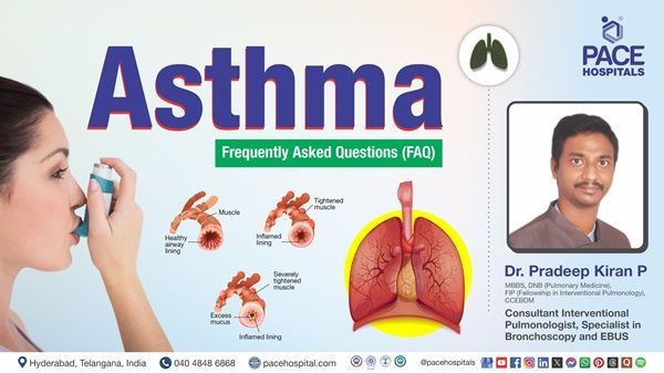 Dr. Pradeep Kiran from PACE Hospitals explaining asthma symptoms, causes & Treatment in this video