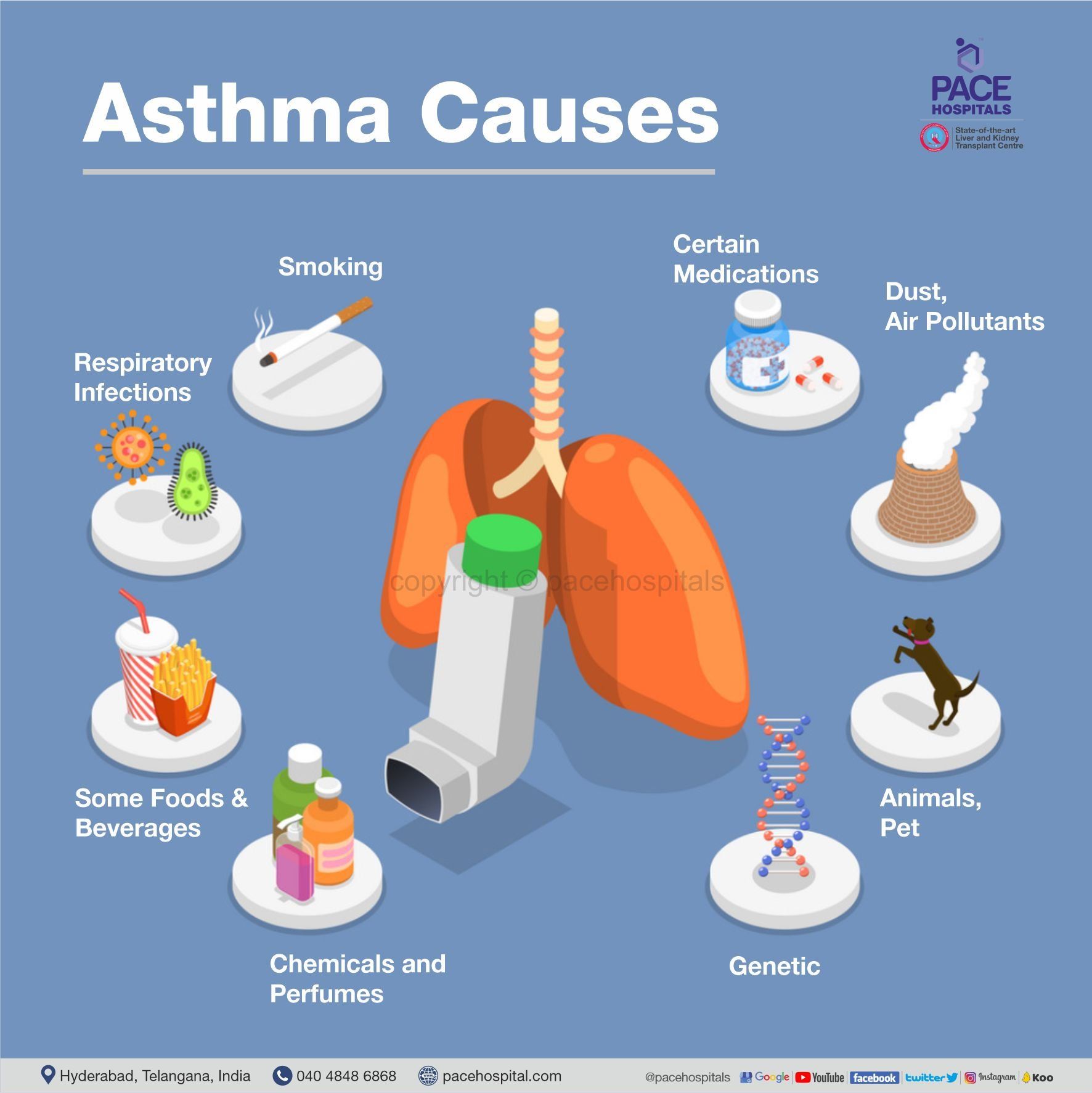 Asthma causes, causes of bronchial asthma