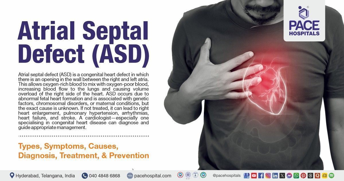 Atrial Septal Defect (ASD) Types, Symptoms, Causes, Diagnosis, Treatment & Prevention | What is ASD