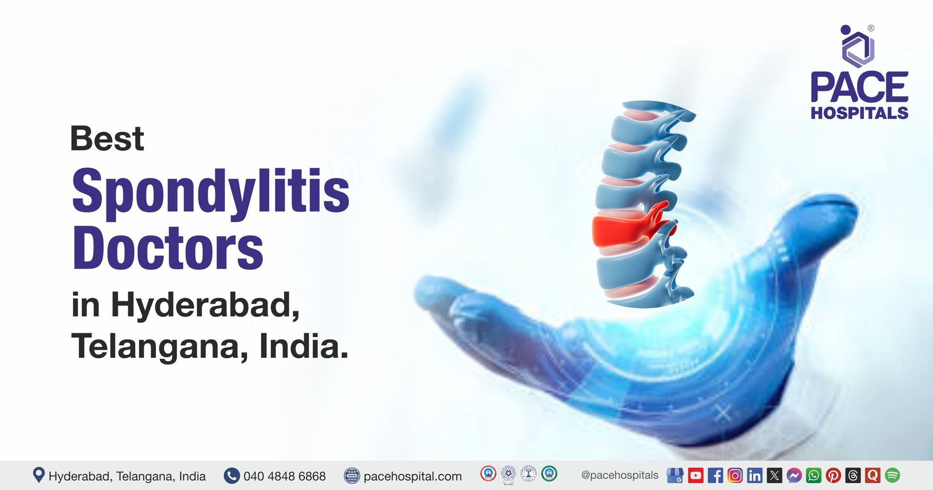 Spondylitis specialist & Doctors for spondylitis treatment at PACE Hospitals, Hyderabad, India