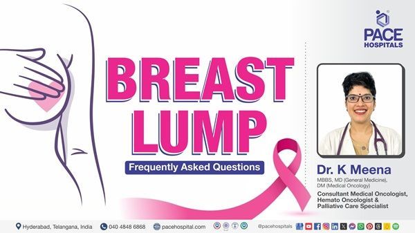 Dr. K Meena explains breast lump symptoms and treatment options in a video from PACE Hospitals.