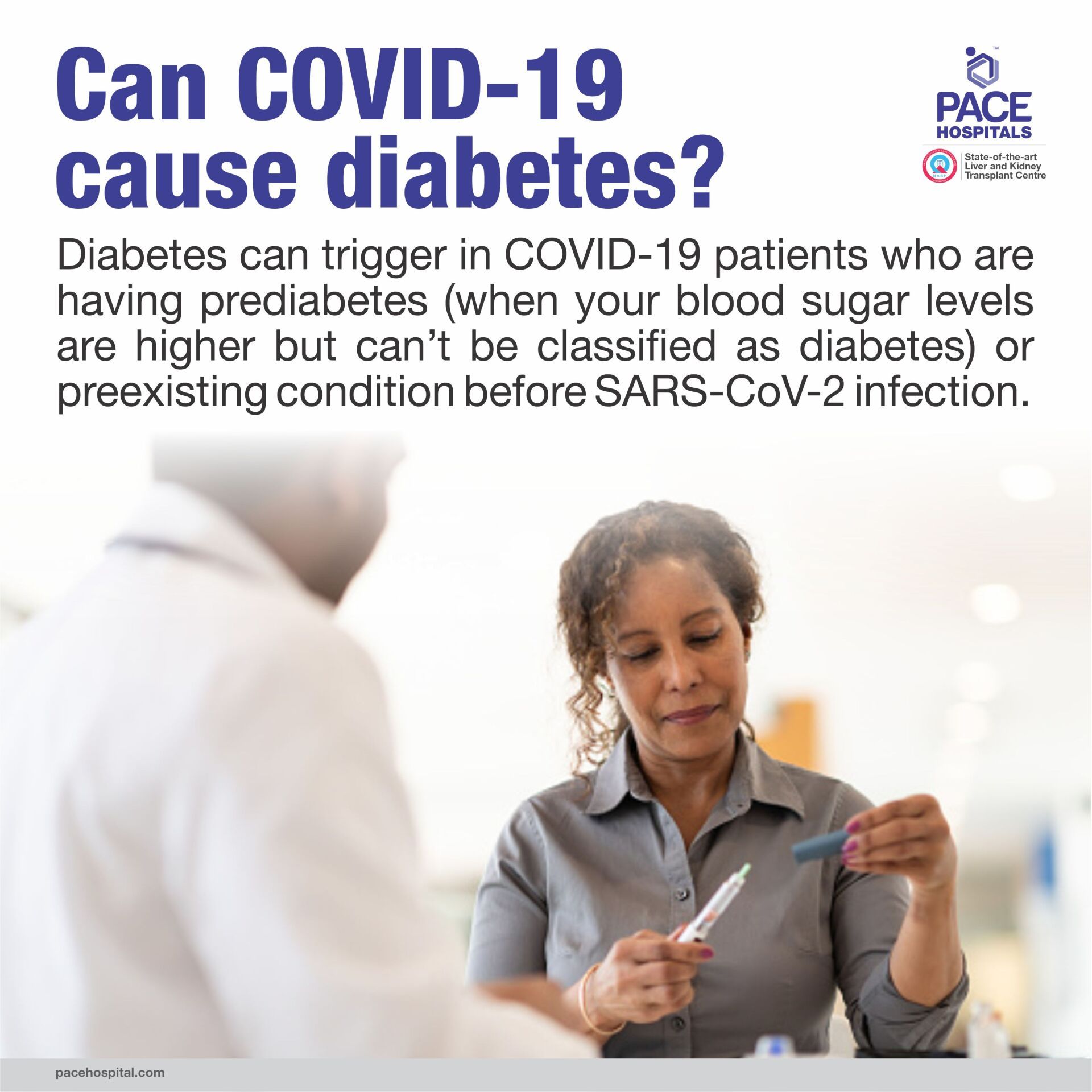 Can covid-19 cause type 1 or type 2 diabetes