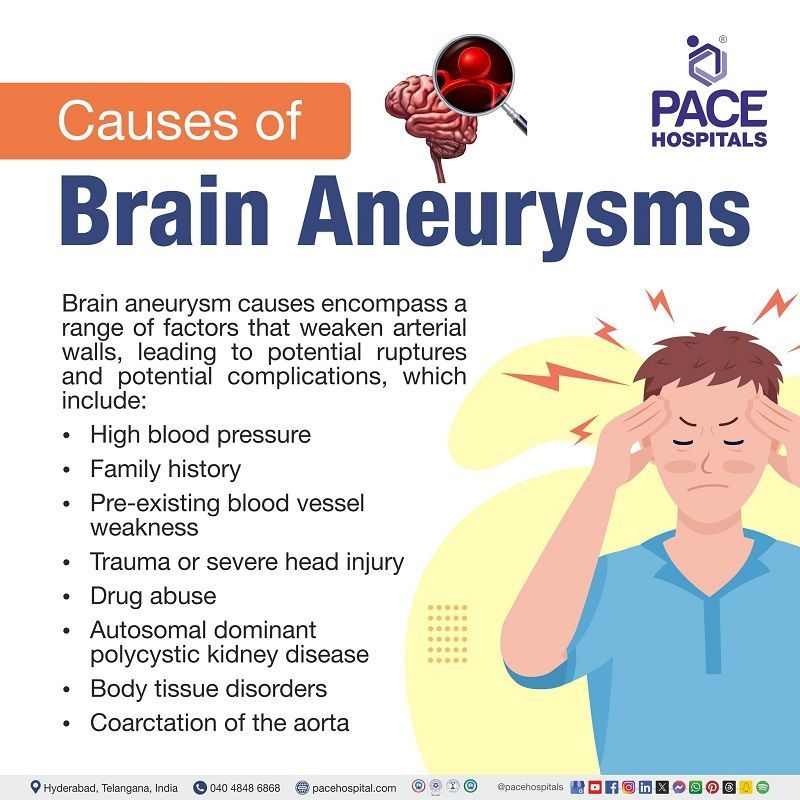 causes of brain aneurysm | what can cause a brain aneurysm | causes of brain aneurysm in young adults | Visual showing the causes of brain aneurysm
