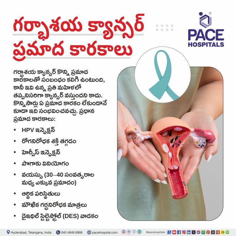 గర్భాశయ క్యాన్సర్ ప్రమాద కారకాలు | Cervical Cancer Risk Factors in Telugu Cervical Cancer Risk Factors in Telugu | గర్భాశయ క్యాన్సర్ ప్రమాద కారకాలు | Risk Factors of Cervical Cancer in Telugu