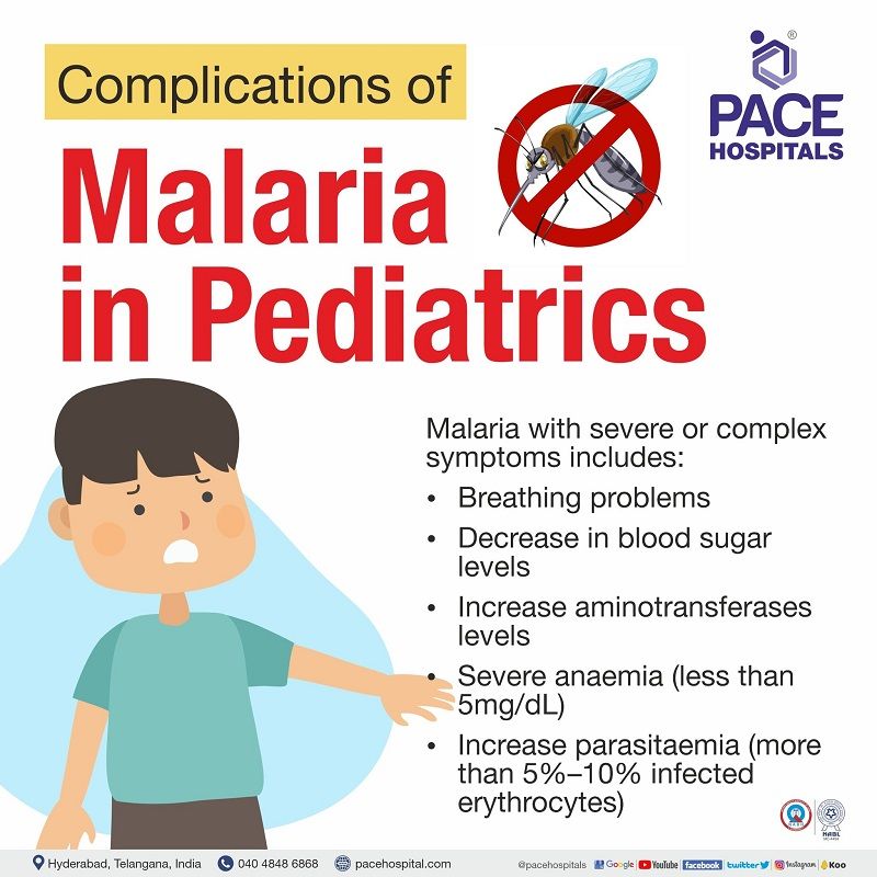 complications of malaria in pediatrics | severe complicated malaria in children | complications in malaria for child