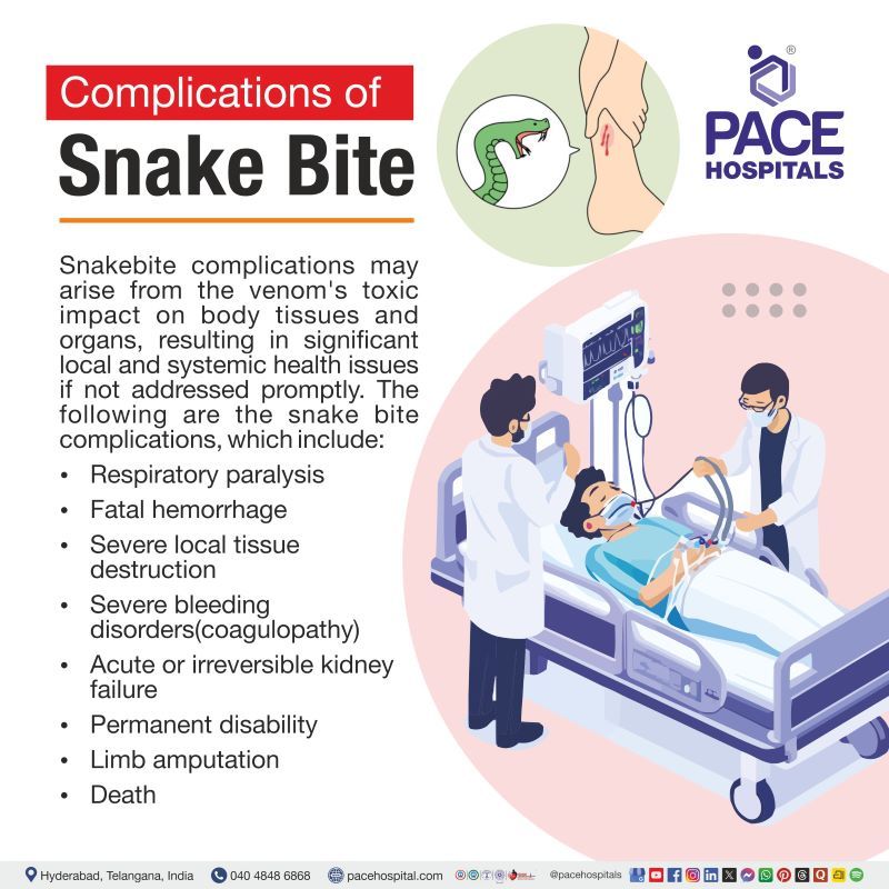 Complications of Snake Bite | Snake Bite complications