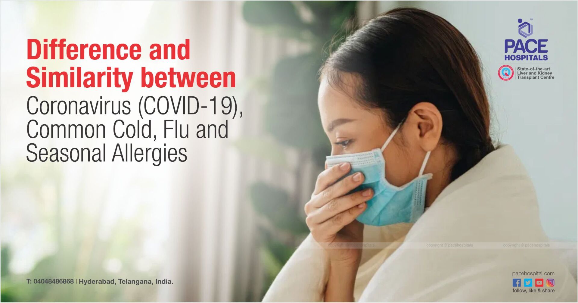 Coronavirus vs Common Cold vs Flu symptoms vs Seasonal Allergies, Difference and Similarity between