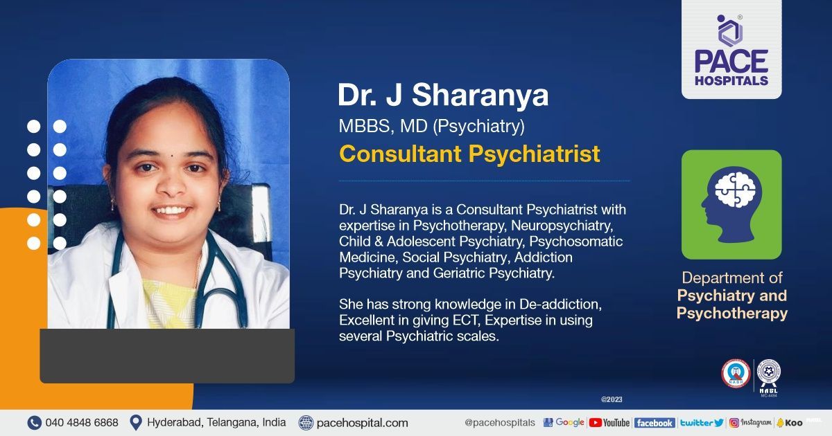 Dr. J Sharanya Best Psychiatrist in Hyderabad for Mental Disorders
