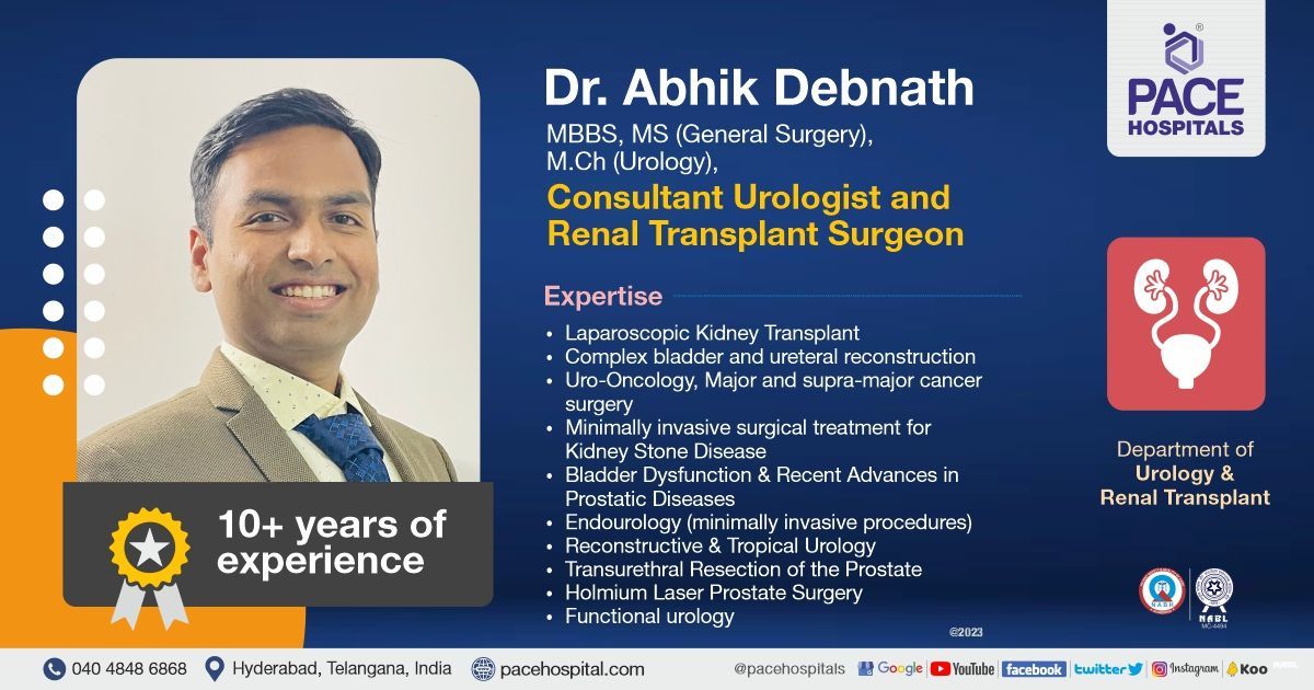 Dr. Abhik Debnath Best Urologist Doctor in Hyderabad, Kidney