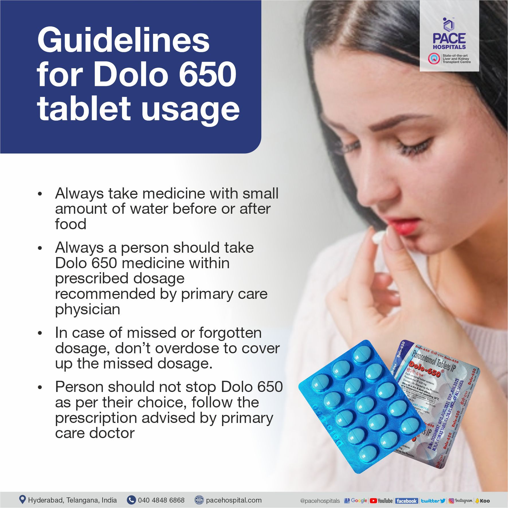 Guidelines for Dolo 650 tablet usage