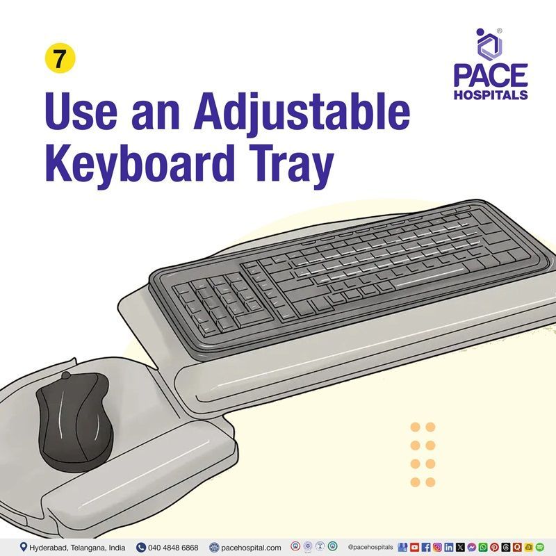 Adjustable keyboard to reduce pain and fatigue Posture tips for long working hours with keyboard