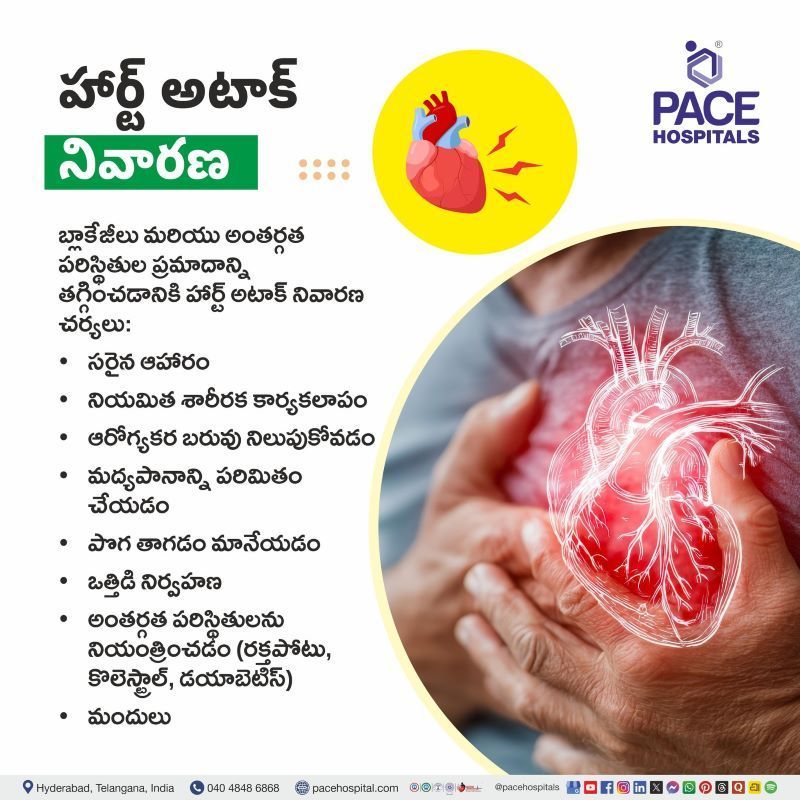 హార్ట్ అటాక్ నివారణ | Heart Attack Prevention in Telugu | How to prevent heart attack​ in Telugu