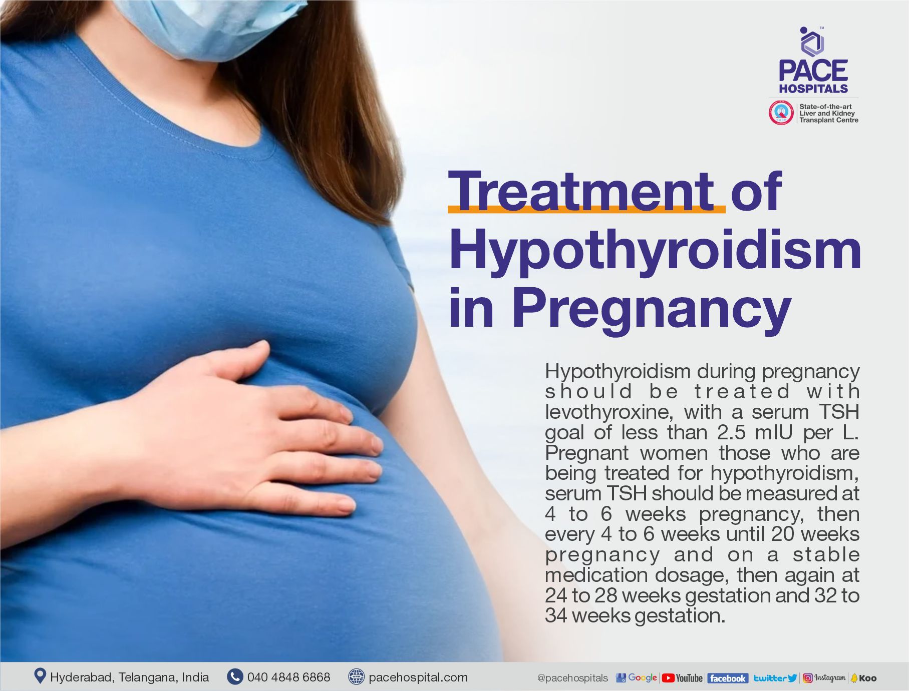 Treatment of hypothyroidism in pregnancy | Pace Hospitals