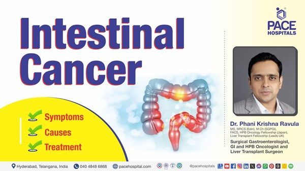 video of Dr. Ravula Phani Krishna explaining everything about intestinal cancer (Large Bowel Cancer)