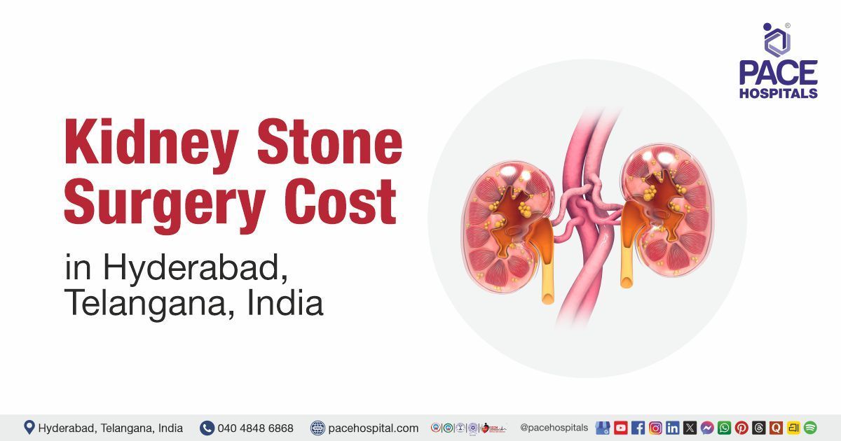 Kidney Stone Removal Surgery Cost at PACE Hospitals, Hyderabad, India. Kidney Stone Surgery Cost est