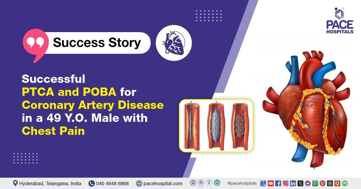 Successful treatment of Coronary Artery Disease with Angioplasty (PTCA & POBA) at PACE Hospitals