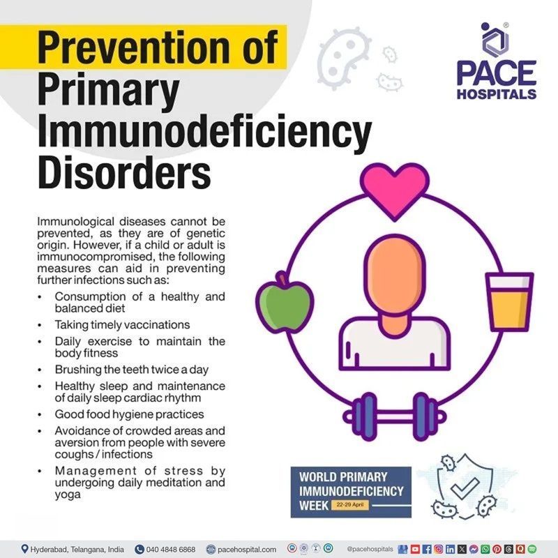 Primary Immunodeficiency Disorders preventive measures | Prevention of Primary Immunodeficiency Disorders