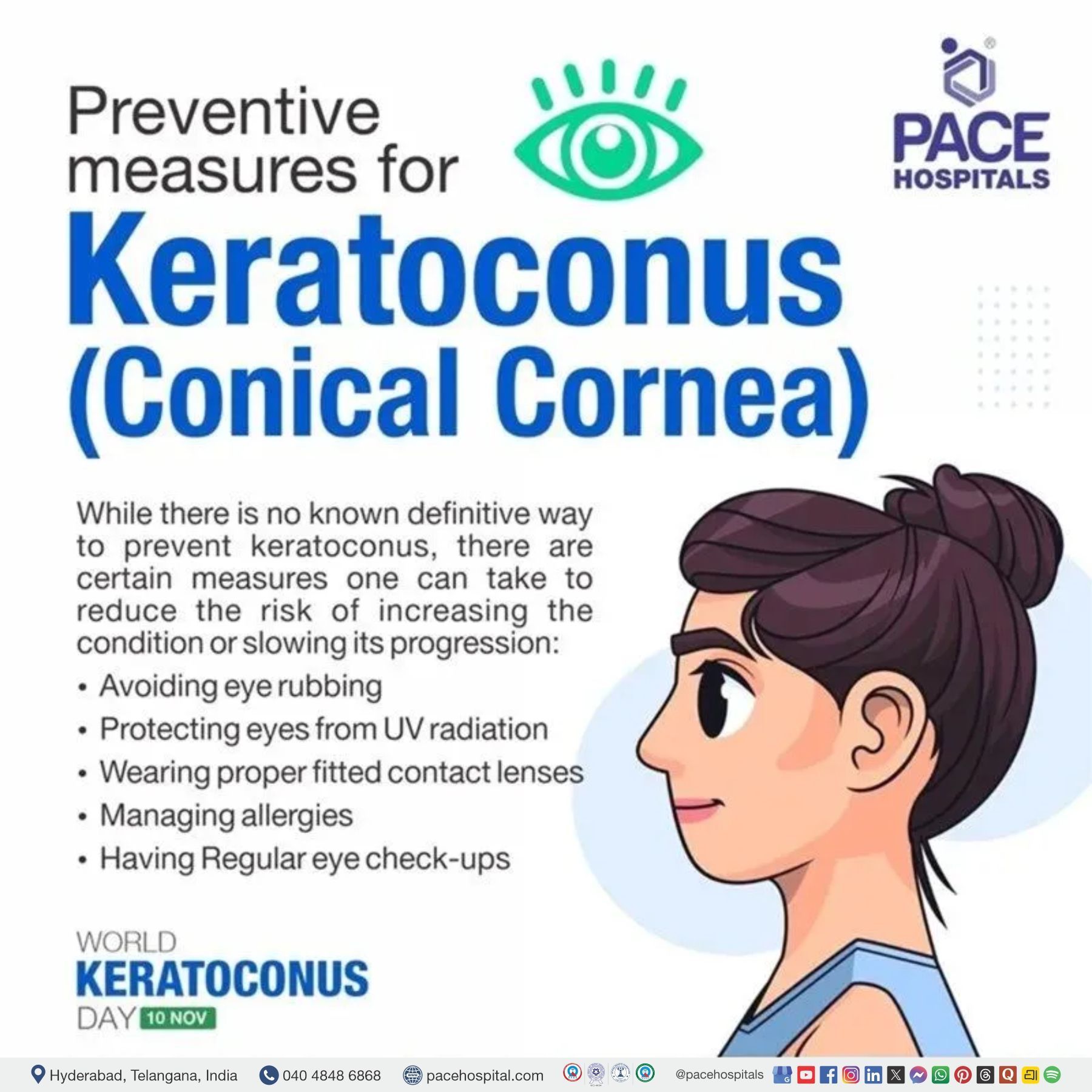 Preventive measures for Keratoconus Preventive measures for Keratoconus - conical cornea | Keratoconus - conical cornea preventive measures | World Keratoconus Day 2025