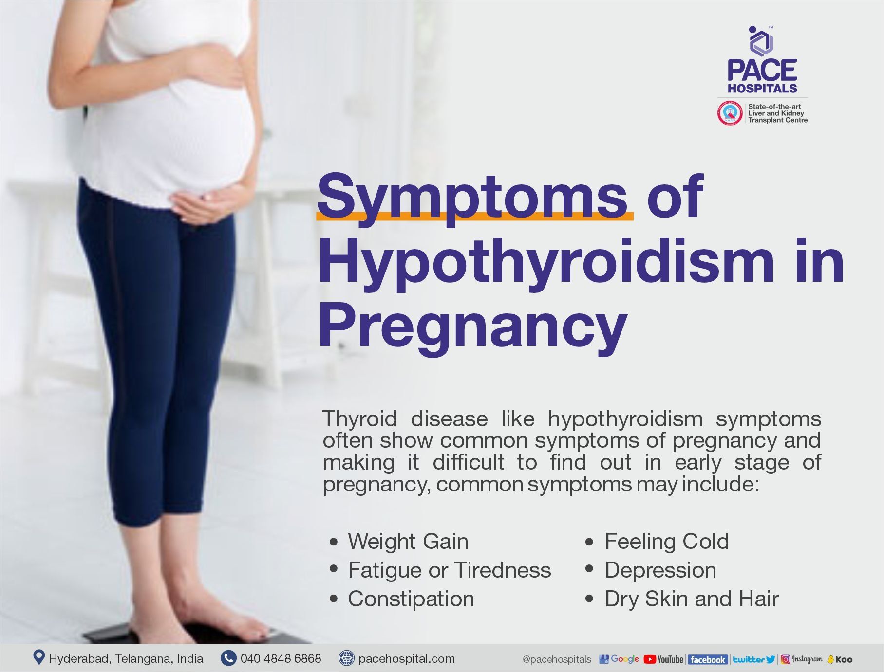Symptoms of hypothyroidism in pregnancy | Pace Hospitals
