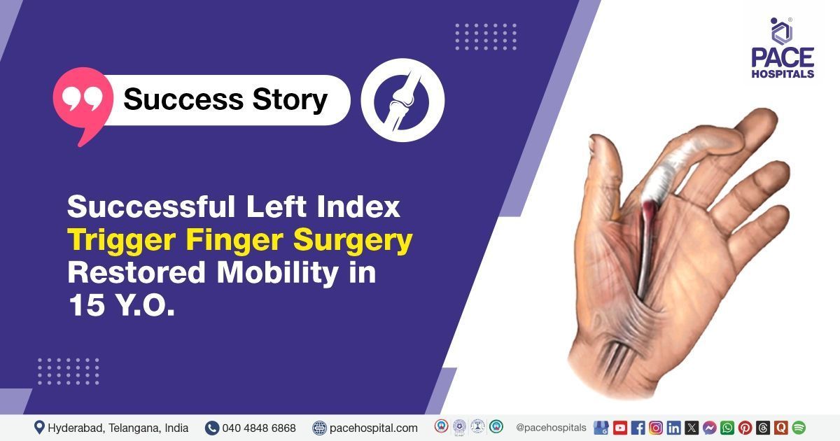 Case study of a 1young boy with a left index trigger finger successfully treated at PACE Hospitals