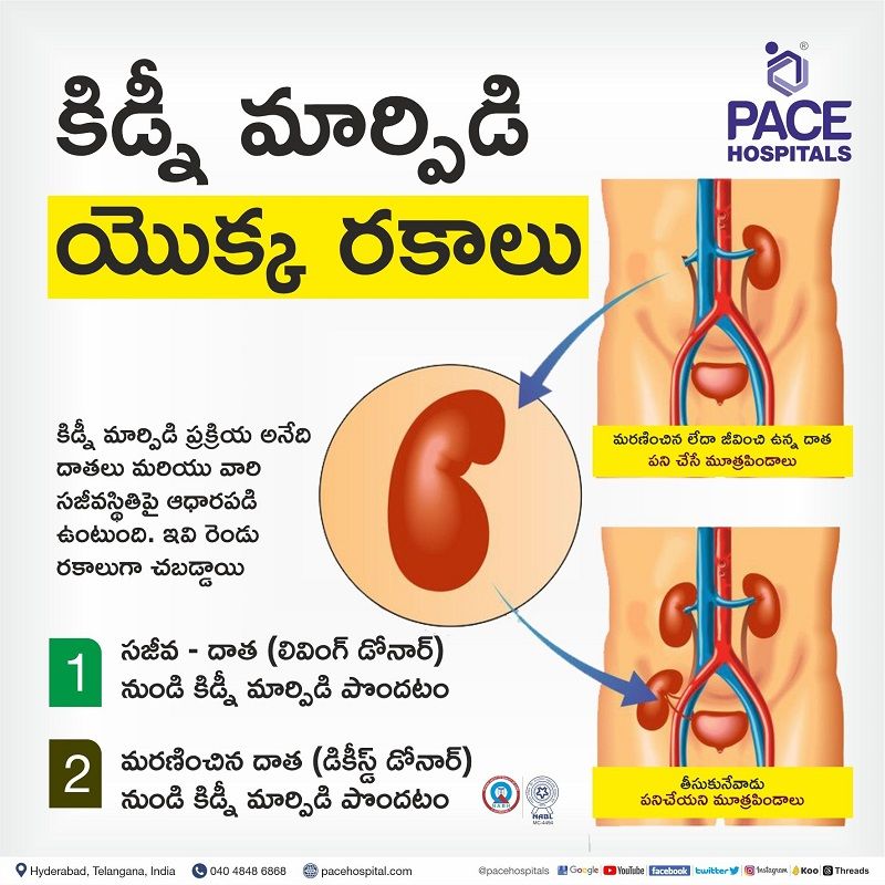types of kidney transplant surgery in telugu | kidney transplant price in india in telugu | cost of kidney transplant in telugu