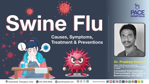 Dr. Pradeep Kiran Panchadi  from PACE Hospitals explains swine flu causes, symptoms & treatment