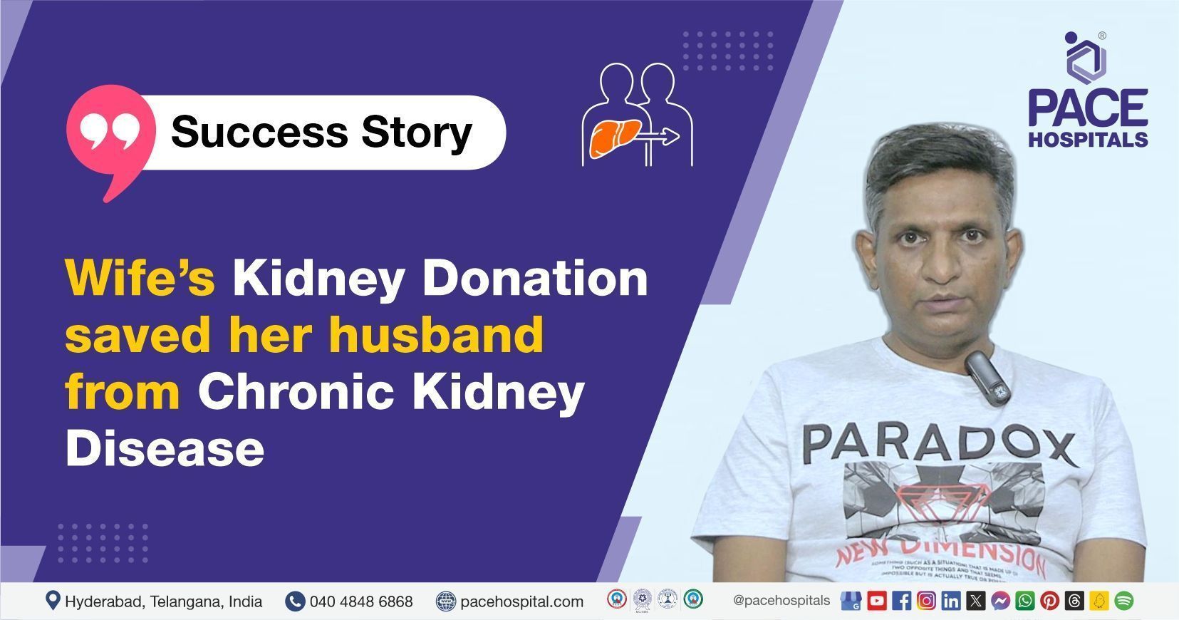 Successful kidney transplantation at PACE Hospitals | Kidney transplant in Hyderabad